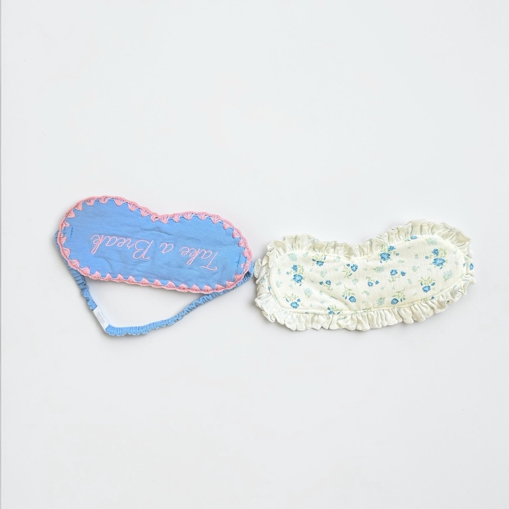 P.J. Salvage 2 Eye Sleep Masks Floral and Take a Break Elastic Band